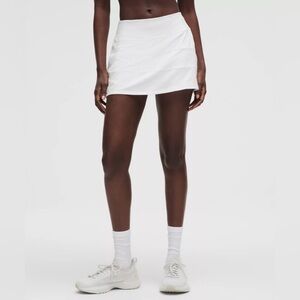 Lululemon Pace Rival Tennis Skirt White Size 18 Tall Long